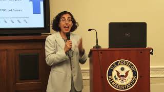 Renee Gindi, PhD of CDC, NCHS, presents at a Men's Health Caucus Congressional briefing