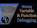 Missing Variable and Function debugging using WinDBG. Find the missing variable and function
