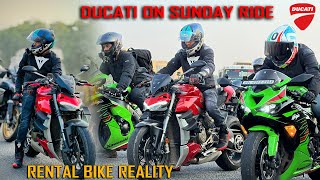 Kya saare youtuber rent pr bike lete hai? Ducati sunday ride