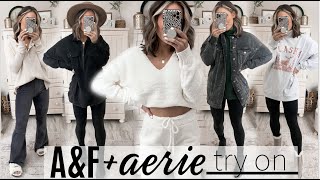 Aerie + A\u0026F Try On Haul | Comfy Cozy Gift Ideas!