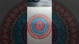 Easy Colorful Mandala Art #art #shorts #2025 #mandala #drawing #diy #trending