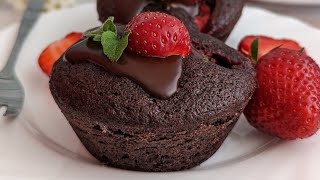 Schnelle Erdbeer-Schoko-Muffins / Quick strawberry chocolate muffins