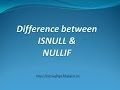 Differences between ISNULL and NULLIF - sql server interview questions