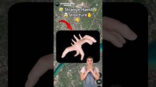 😶‍🌫️😰I Found A Very Strange Hand Structure In Google Earth!? #shorts #viral #map #googleearth