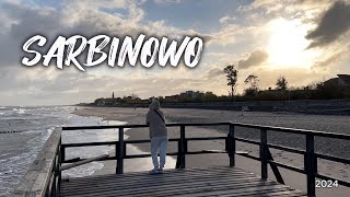 Sarbinowo plaża / wzburzony Bałtyk