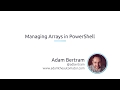 How To Manage Arrays In PowerShell