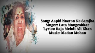 Aapki Nazron Ne Samjha (Lyrics) | Lata Mangeshkar | Madan Mohan | Diamond Music