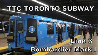 TTC Toronto Subway: Bombardier UTDC ICTS on Line 3 Scarborough RT