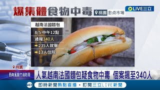 桃園人氣越南法國麵包疑食物中毒 個案達340人! 13人通報住院 衛生局糾14缺失勒令停業｜記者 石明啟 李佩弦｜【LIVE大現場】20230805｜三立新聞台