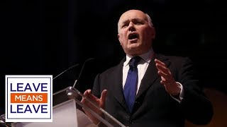 Iain Duncan Smith MP speaks at Leave Means Leave rally