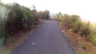 Budangudda top view and downhill ride video on sports cam riding a cycle