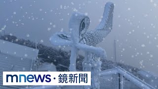 玉山變雪白世界　合歡山積雪0.5公分　創入冬最多雪量｜#鏡新聞