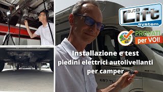 Installazione e test dei piedini elettrici autolivellanti per camper AUTOLIFT di Tesa srl