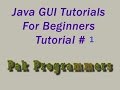 Java GUI Tutorial  1 Creating Simple Window