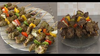 recette de brochette de bœuf au four  (Bien juteuse) / beef skewer recipe in the oven