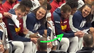 Nikola Jokic 's reaction when he FOUND out he BROKE another RECORD made his TEAMMATES LAUGH