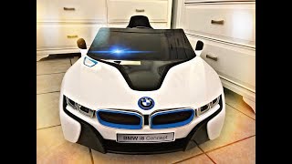 BMW i8 Kids electric toy car unbox assemble Ride   Toys for kids & children