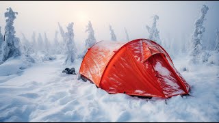 Surviving -4°F/-20°C  No Fire - Cold Tent -Winter Snow Camping in Freezing Temperatures, Hilleberg