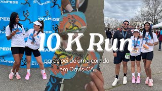 Participei de uma corrida de 10 K em Davis