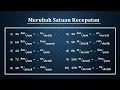 10 soal cara merubah satuan kecepatan dengan mudah