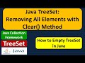 Java TreeSet: Removing All Elements with Clear() Method