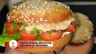 🍞PAN DE QUINOA🚫 SIN GLUTEN,🚫  SIN AMASAR, 🚫SIN HORNO😍