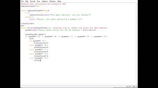 Python that calculates the student's GPA