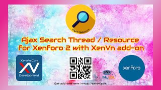 Ajax Search Thread / Resource With Cache for Xenforo 2 with XenVn add-on