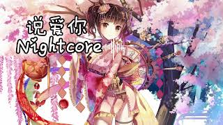 说爱你（刘至佳） Nightcore [一开始我只顾着看你装作不轻易心却飘过去]