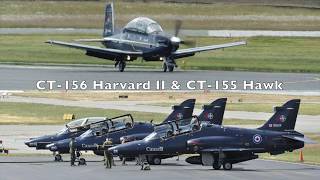 Three RCAF CT-155 Hawks \u0026 Two CT-156 Harvard IIs Arrive at YYJ