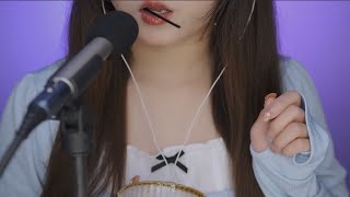 Put You To Sleep ASMR: Eyebrow Brush Biting, Popping Candy Sound | Sumimi