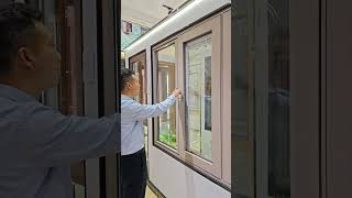 The latest designed aluminum alloy sliding window system opens sideways and does #aluminium #doors