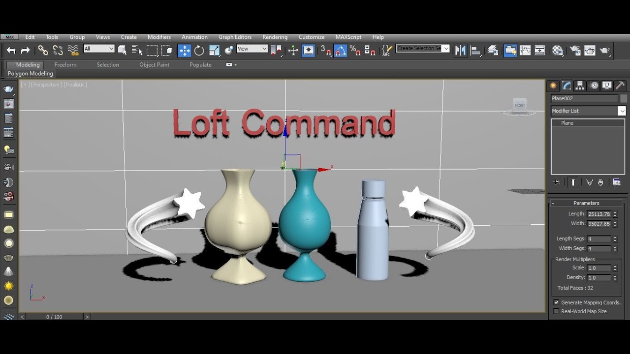 #3DDesigner Loft Command In 3Ds Max Tutorials Part 14 | || LOFT ...