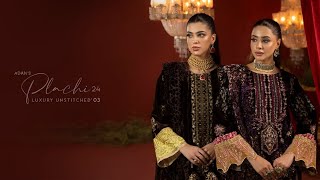 Adan's Plachi Luxury Unstitched Vol 3 | Adan's Libas Luxury Palachi Unstitched Collection Winter24