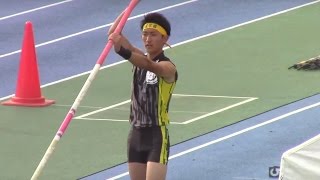 優勝 岩川天羽(明星学園) 4m70跳躍 / 2016東京都高校陸上 男子棒高跳 決勝（都総体）