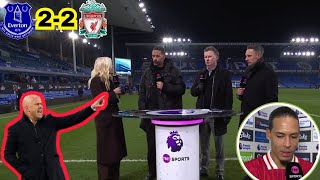 EVERTON VS LIVERPOOL 2-2 🔥 VAN DIJK REACT | RIO FERDINAND REACT | FULL  ANALYSIS | RED CARD INCIDENT