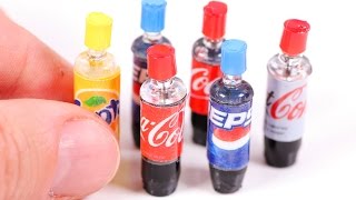 DIY Miniature Soda Bottles ~ Coca-Cola etc.