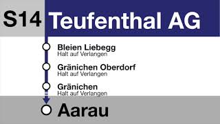 AVA Ansagen • S14 Menziken – Teufenthal – Aarau (SAPHIR)