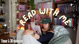 read with me for 1 hour & 30 minutes 🕯️🤍 (music & rain)