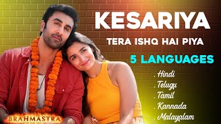 Kesariya tera ishq hai piya in 5 Languages | Arijit Singh | Ranbir Kapoor | Alia Bhatt #shorts