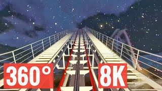 360° Roller Coaster 8K Snow Xmas Virtual Reality 360 degree Samsung Gear VR Box 3D