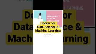 Docker for Data Science \u0026 Machine Learning 📚 #devops #shorts