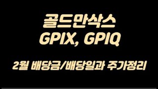 월배당ETF GPIX/GPIQ 25년 1월 배당금과 주가정리, JEPI/JEPQ와 비교