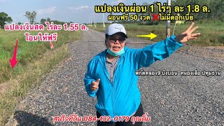 Ep.641‼️ที่ดินทำเลดี#คลอง9 #เรียบคลองฝั่งตะวันตก ผ่อนฟรี50 งวด ต. บึงบอน อ.หนองเสือ จ.ปทุมธานี