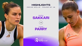 Maria Sakkari vs. Diane Parry | 2024 Indian Wells Round of 16 | WTA Match Highlights