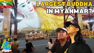 🇲🇲 EXPLORING Chaukhtatgyi Buddha Temple and Tasting Myanmar Street Food #travel #streetfood