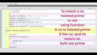 TWISTED PRIME NO USING JAVA FUNCTION//10TH//ICSE