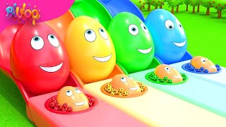 Surprise Eggs Kids Song | Colorful Eggs | BluLoo Nursery Rhymes & Kids Songs