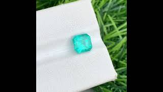 2.00 Carats Natural Blue Apatite Gemstone, Sky Blue Apatite Asscher Cut