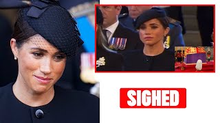 DEEP CURTSY SLAMMED! Video Footage Shows Meghan Sighed WITH MASSIVE BORED As Queen's Coffin Entered